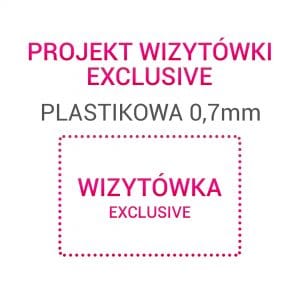 Projekt wizytówki - Exclusive plastikowa 0,7mm