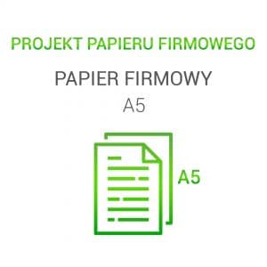 Projekty graficzne papieru firmowego - Papier firmowy A5