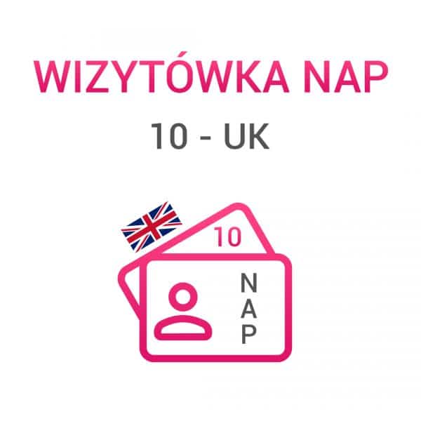 wizytówki NAP 10 UK