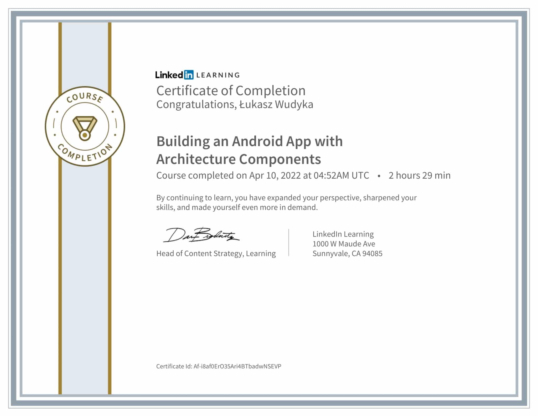 CertificateOfCompletion_Building an Android App with Architecture Components-1