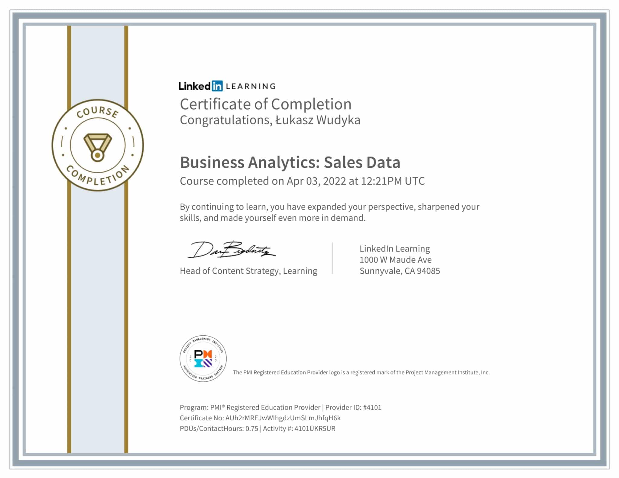 CertificateOfCompletion_Business Analytics Sales Data (1)-1