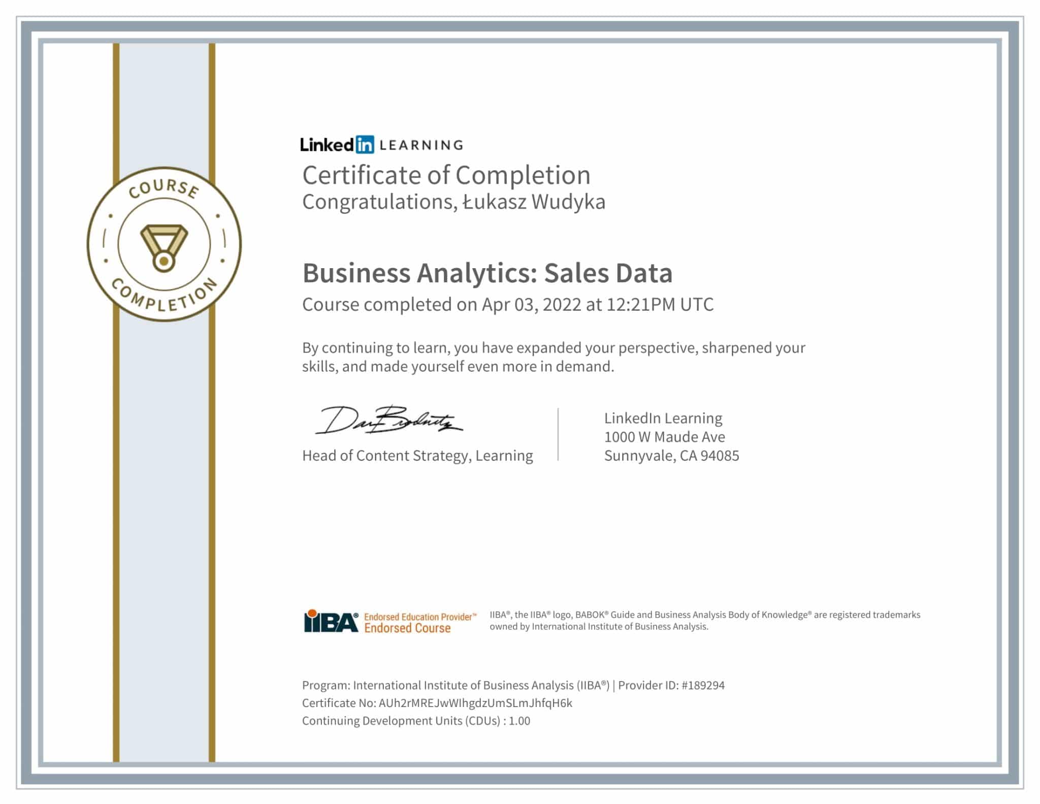 CertificateOfCompletion_Business Analytics Sales Data-1