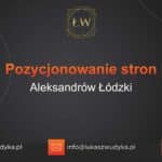 Pozycjonowanie stron Aleksandrów Łódzki – Pozycjonowanie w Aleksandrowie Łódzkim