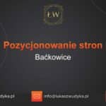 Pozycjonowanie stron Baćkowice – Pozycjonowanie w Baćkowicach