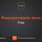 Pozycjonowanie stron Firlej – Pozycjonowanie w Firleju