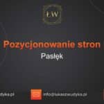 Pozycjonowanie stron Pasłęk – Pozycjonowanie w Pasłęku