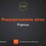 Pozycjonowanie stron Piątnica – Pozycjonowanie w Piątnicy