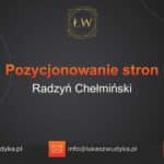 Pozycjonowanie stron Radzyń Chełmiński – Pozycjonowanie w Radzyniu Chełmińskim