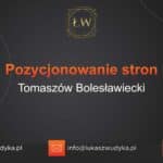 Pozycjonowanie stron Tomaszów Bolesławiecki – Pozycjonowanie w Tomaszowie Bolesławieckim