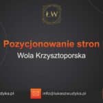 Pozycjonowanie stron Wola Krzysztoporska – Pozycjonowanie w Woli Krzysztoporskiej