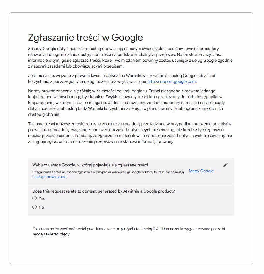 Jak zgłosić fałszywą opinię w Google? 4