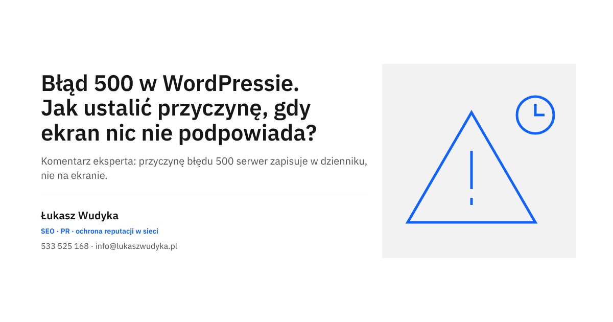Błąd 500 w WordPressie: ustalanie przyczyny awarii na podstawie dziennika błędów serwera