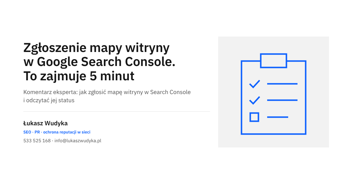 Grafika do wpisu o zgłoszeniu mapy witryny w Google Search Console i naprawie błędów w raporcie