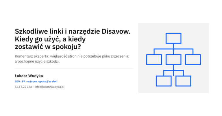 Szkodliwe linki i narzędzie Disavow: kiedy zrzec się linków w Google, a kiedy zostawić je w spokoju