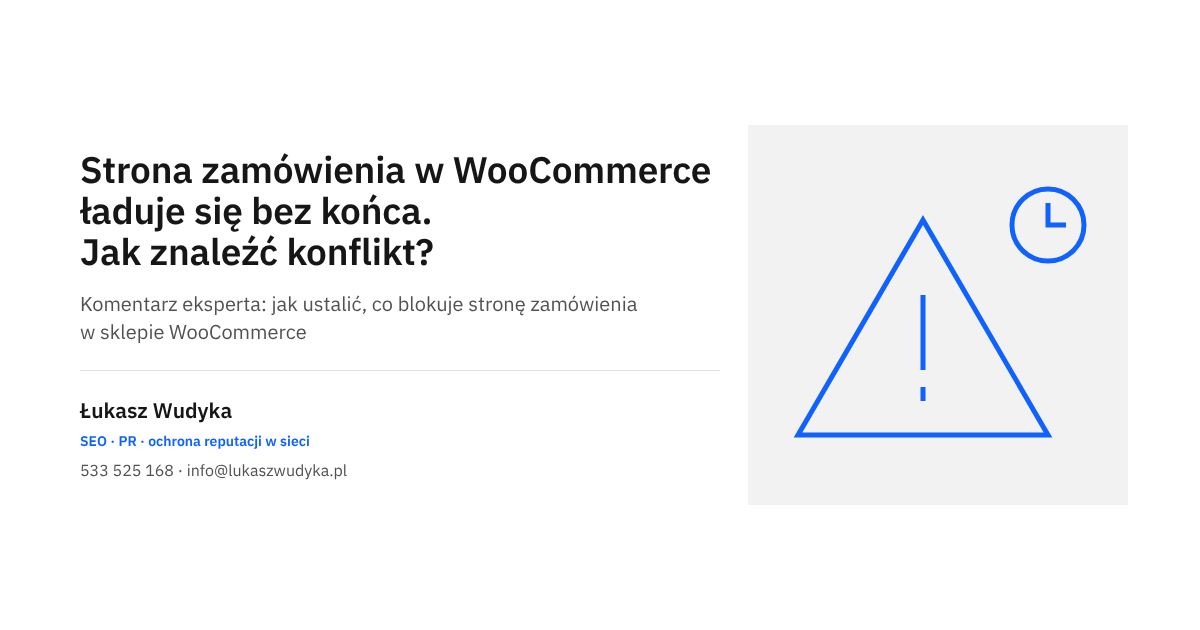 Strona zamówienia w WooCommerce z niekończącym się ładowaniem i szukanie konfliktu wtyczek