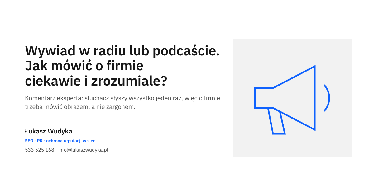 Wywiad w radiu lub podcaście: jak właściciel firmy może mówić o swojej działalności ciekawie i zrozumiale